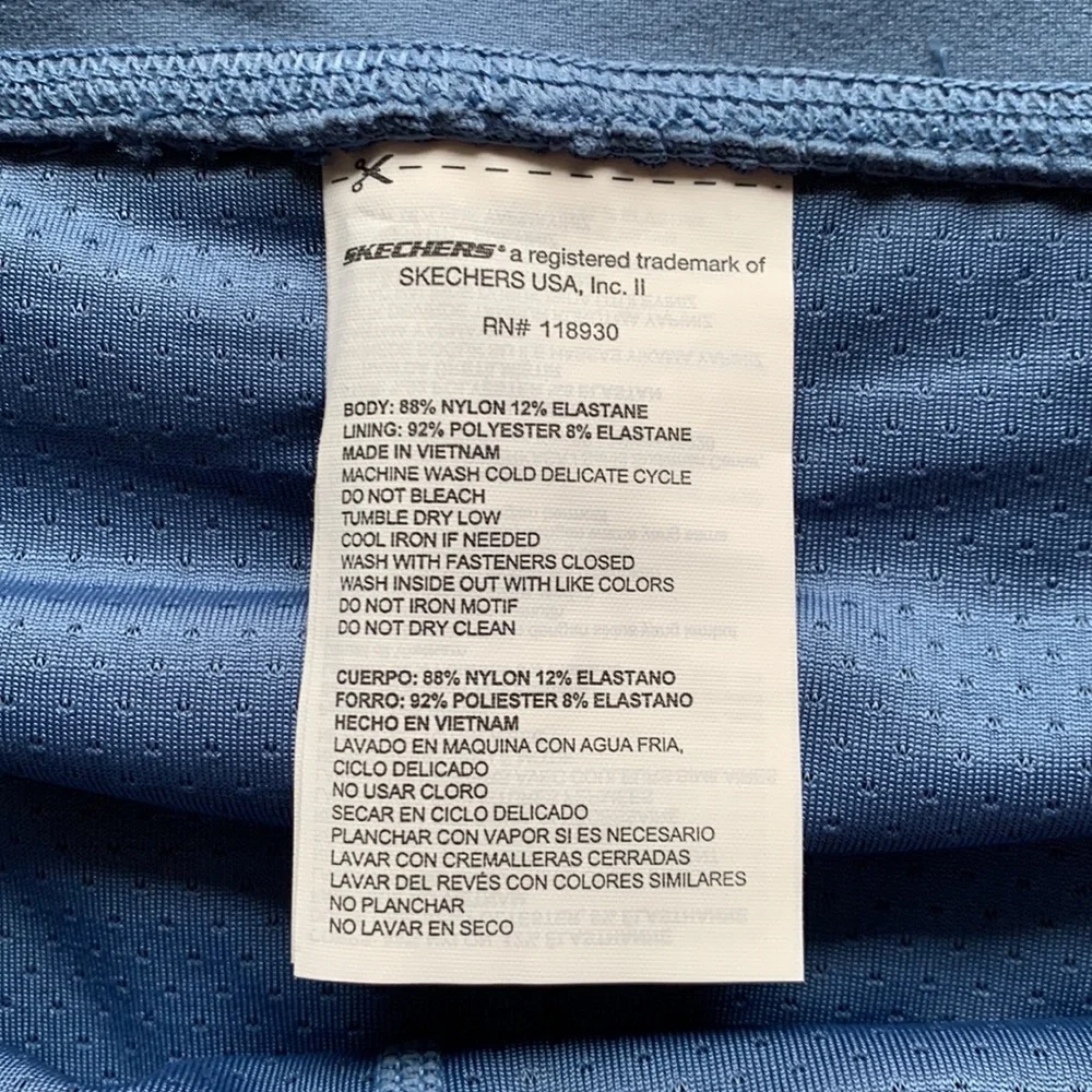 Skechers GoWalk GoFlex Blue High Waisted Plus Size Athletic Sports Skort Skirt